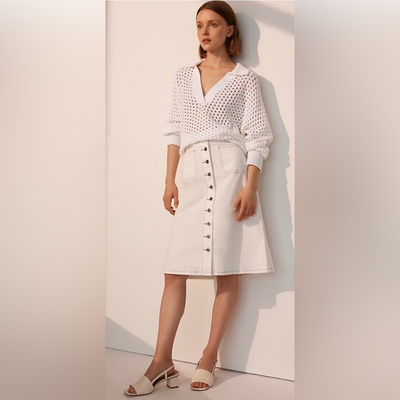 Kate spade new york Denim Button Midi Skirt - Picture 6 of 9